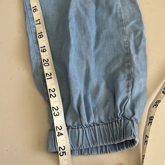 Love Tree Tencil Chambray Cargo Pull On Jogger Pants Blue Size Small - Picture 12 of 13
